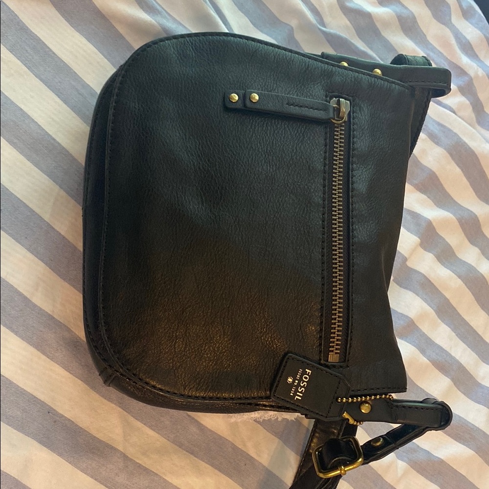 *BOGO closet deal* Fossil Black Leather Crossbody Bag